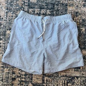 NWOT Simply Southern Light Blue Seersucker Swim Trunks
